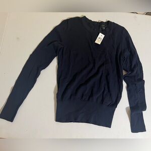 Ann Taylor Factory Crewneck Sweater | Color: Navy Blue | Size: XS